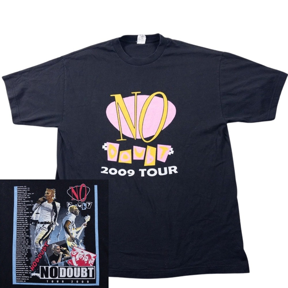 Vintage No Doubt Tour Shirt XL 2009 Gwen Stefani Double Sided Y2K Band Tee